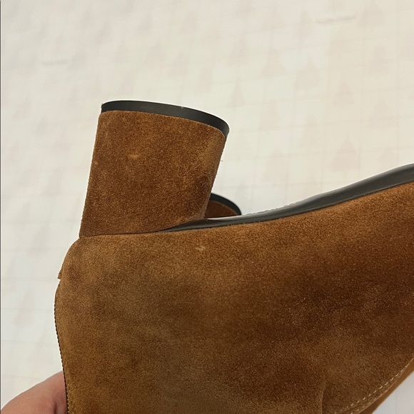 AGL ATTILIO GIUSTI LEOMBRUNI VETA SUEDE ANKLE BOOTS 35=5  COGNAC BROWN - Picture 13 of 16